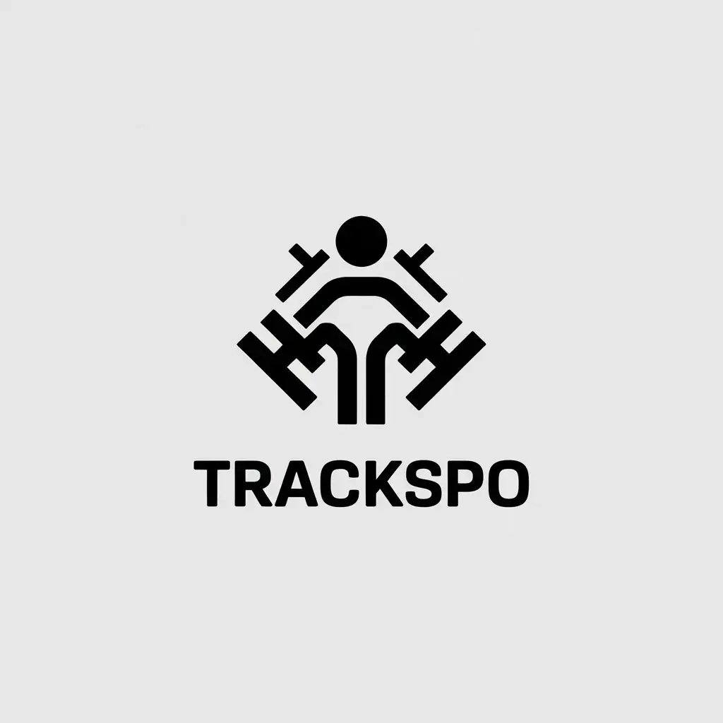 LOGO Design for TrackSpo Minimalistic Sports Fitness Vector Design with Clear Background