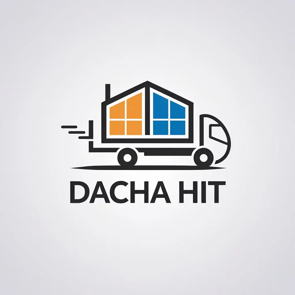 LOGO Design for Dacha Hit Modular House Transportation in Real Estate Industry