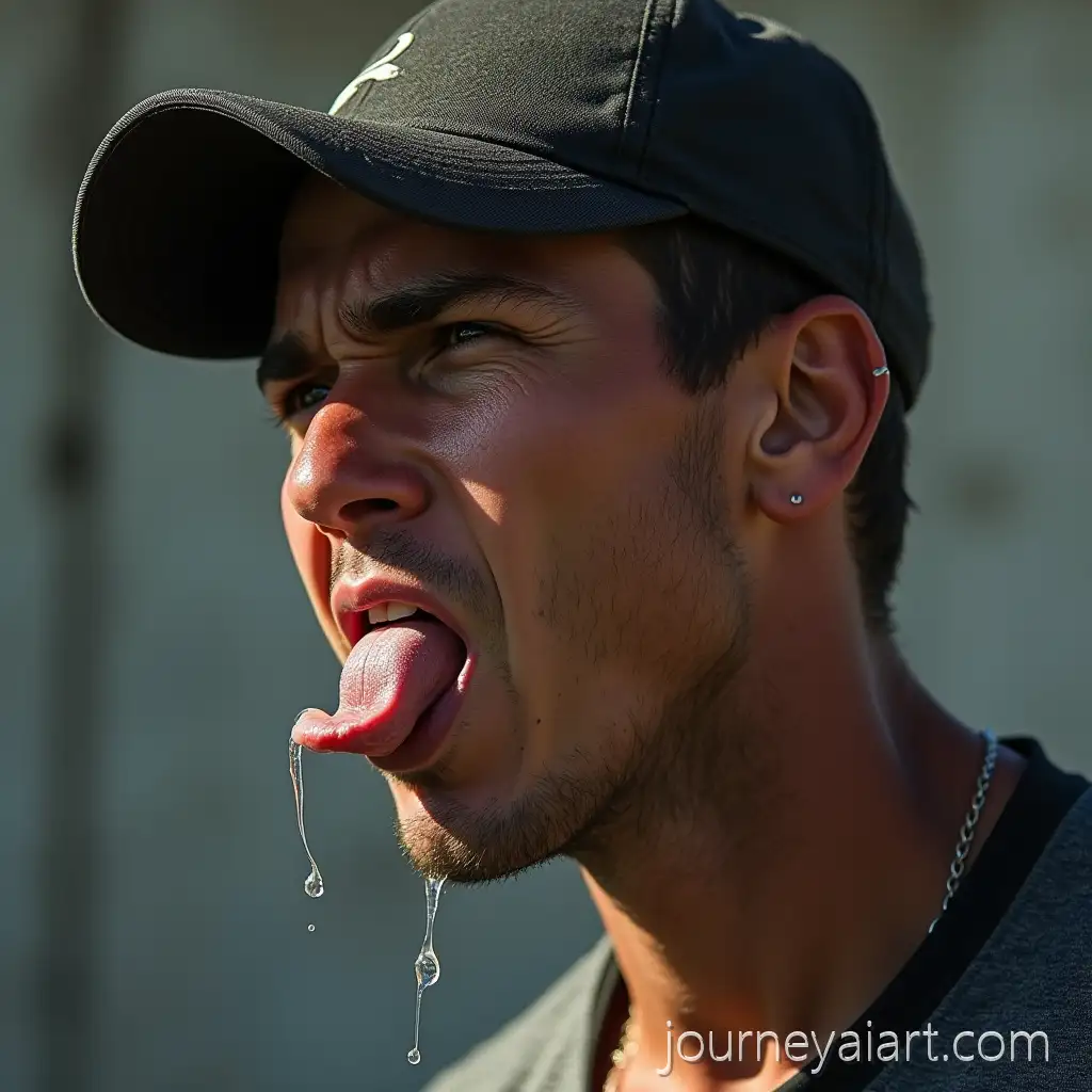 CloseUp-of-Padel-Player-in-Intense-Action-with-Sweat-DrippingPadel-player-closeup-and-Concrete-Background