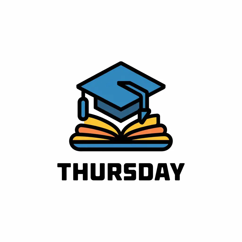 LOGO Design for Thursday Vector Style with Symbolic Representation for Education Industry