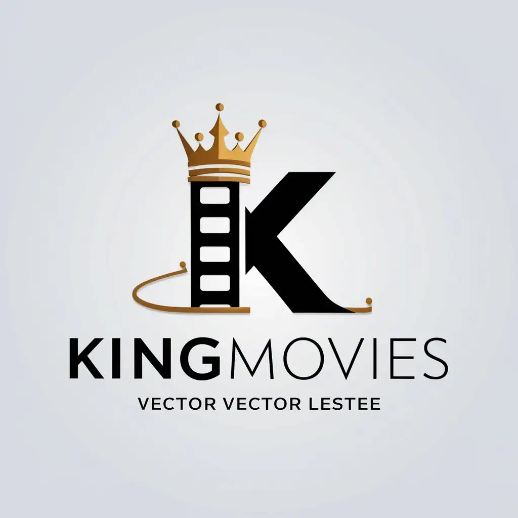 LOGO Design for KingMovies Modern Crown Symbol with Movie Streaming Theme