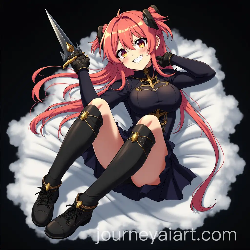 Rogue-Character-Lying-Down-with-Smug-Expression-and-Dagger