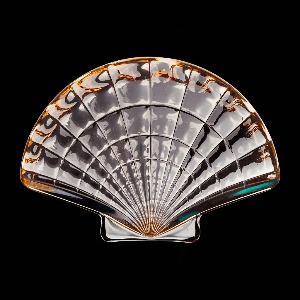 Elegant-Transparent-FanShaped-Shell-with-DiamondLike-Texture