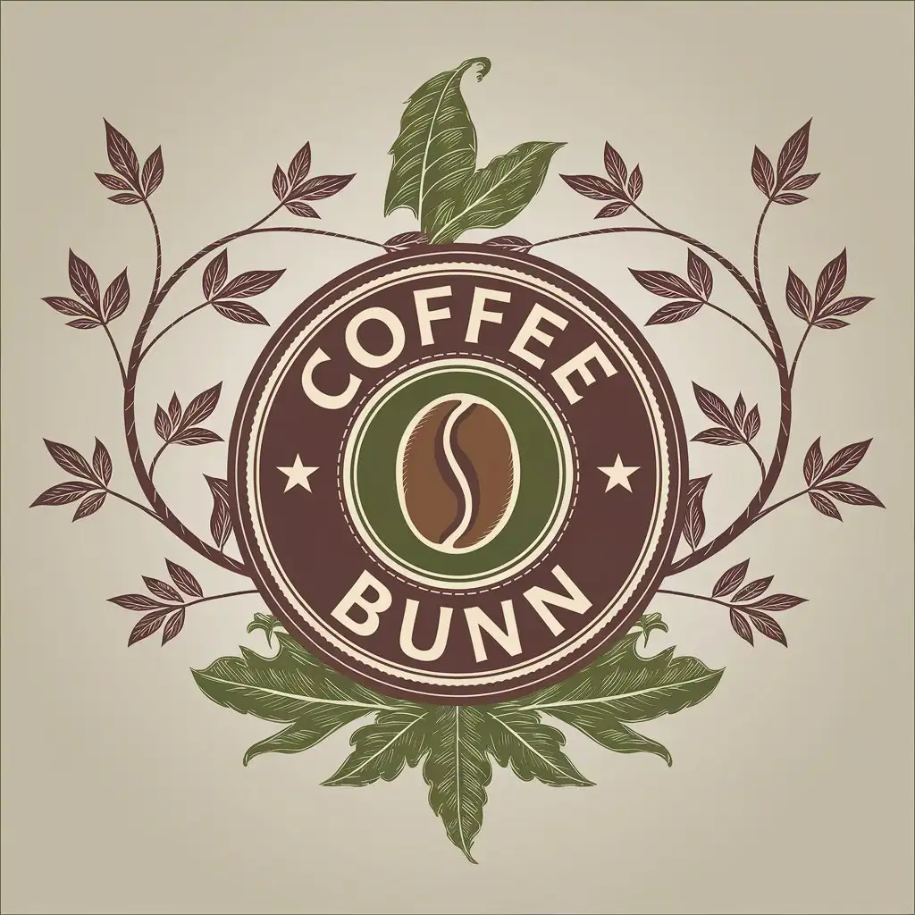 LOGO Design for Coffee Bunn Vector Design with Earthy Tones and Coffee Culture Elements