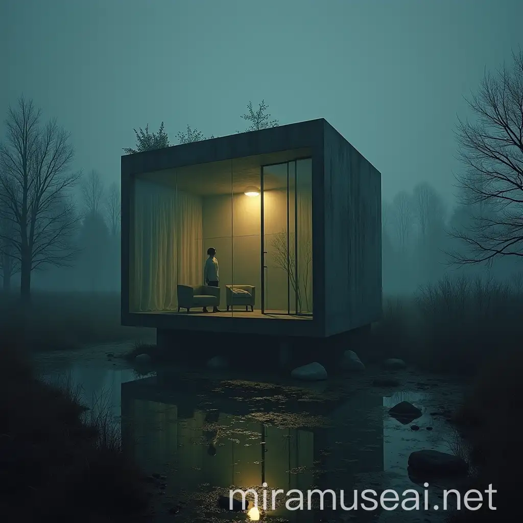 Fear and Freedom in a Transparent Cube Home