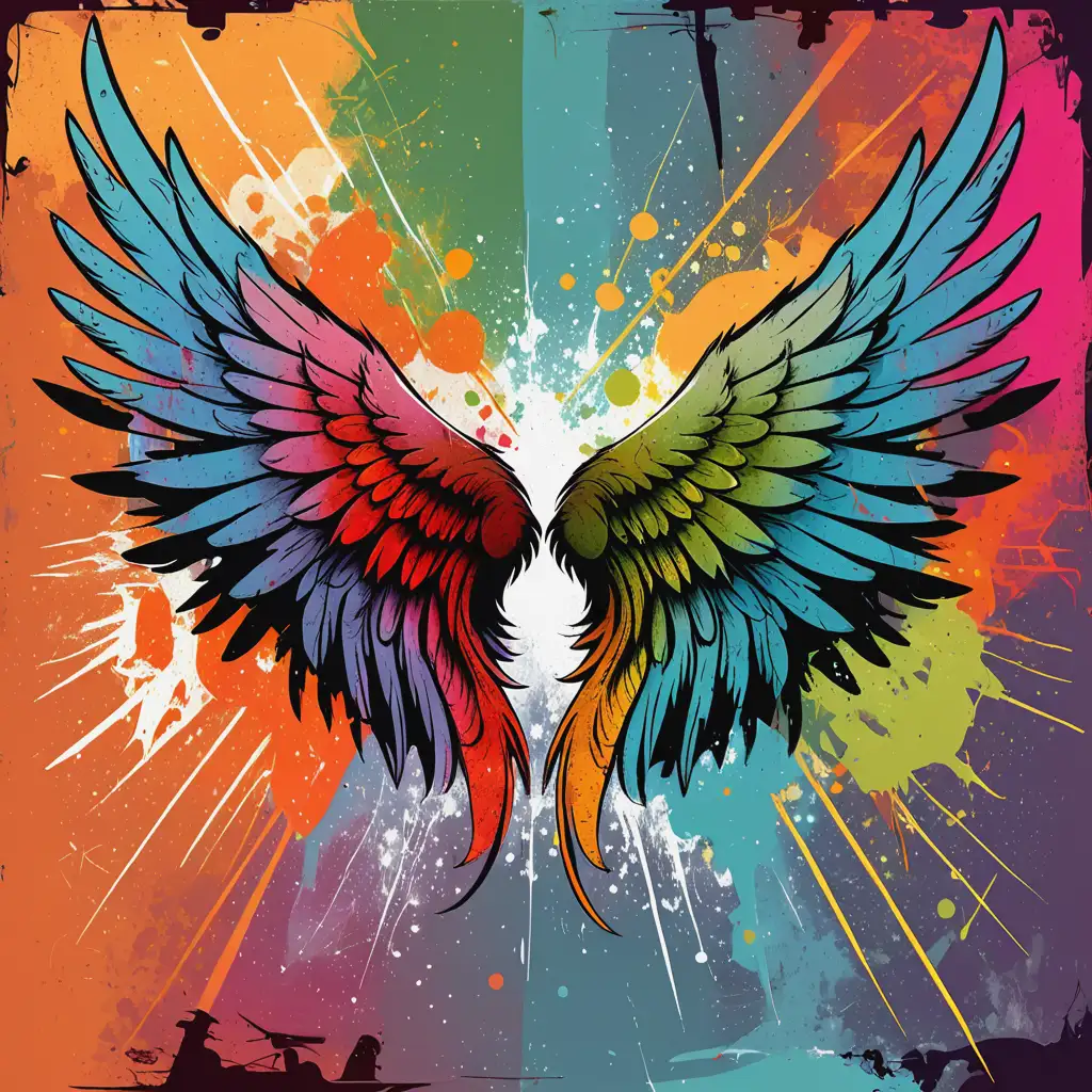 Abstract-Grunge-Painting-of-Wings-in-Vector-Style