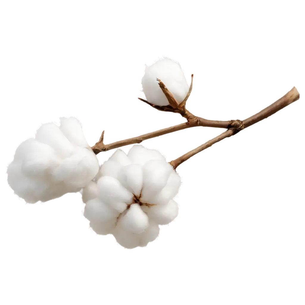 HighQuality-PNG-Image-of-a-Cotton-Sprig-for-Versatile-Applications