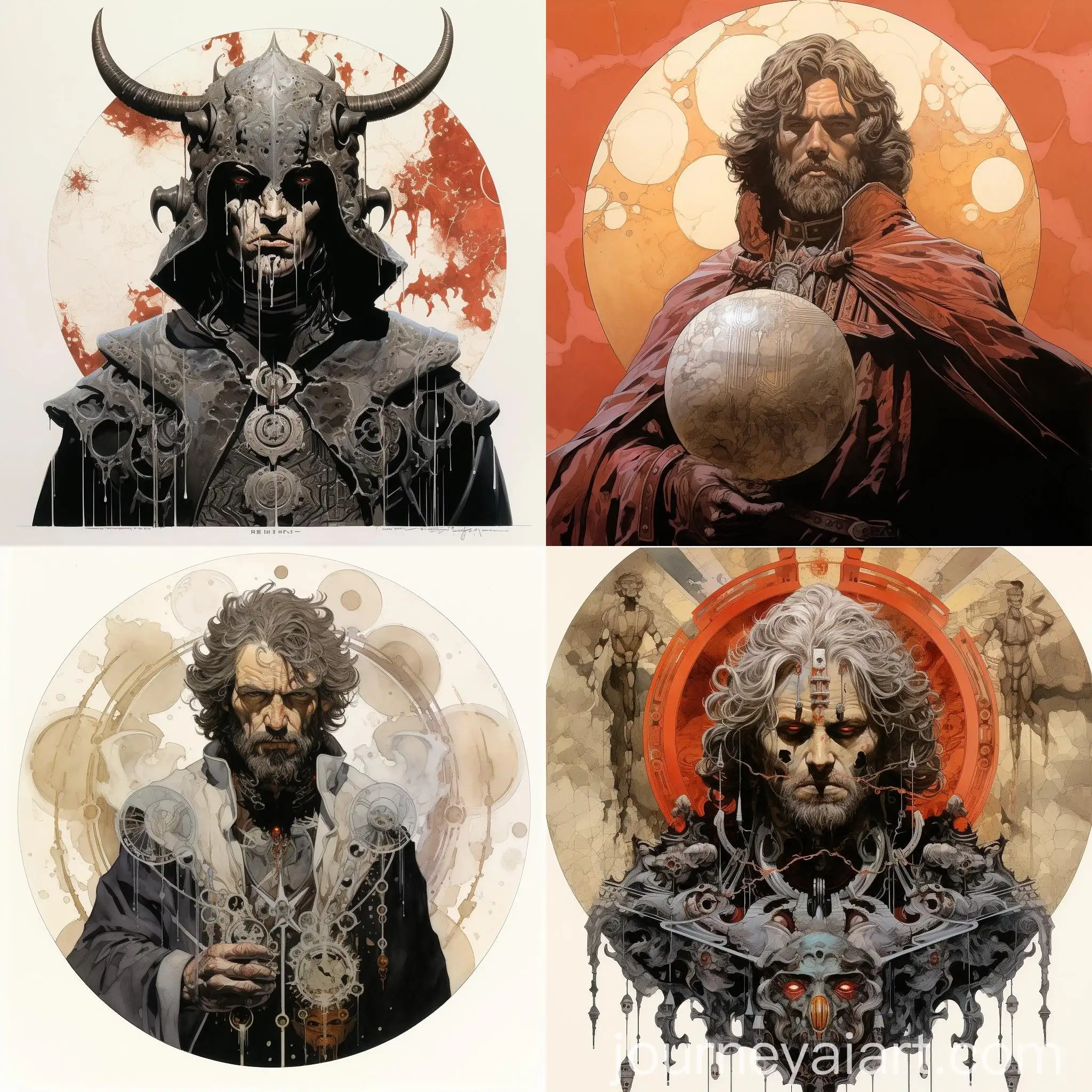 Surreal-Krull-Movie-Male-Character-Design-Inspired-by-Sergio-Toppi-and-George-Barbier