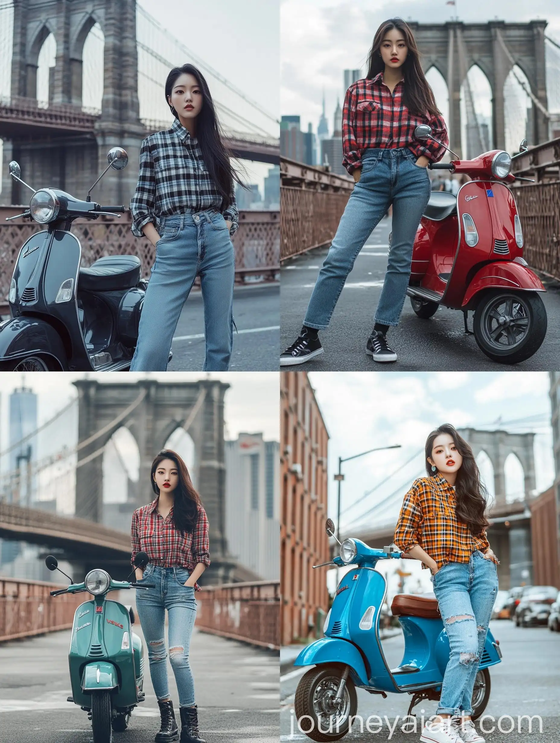 Stylish-Korean-Woman-with-Vespa-in-New-York-City
