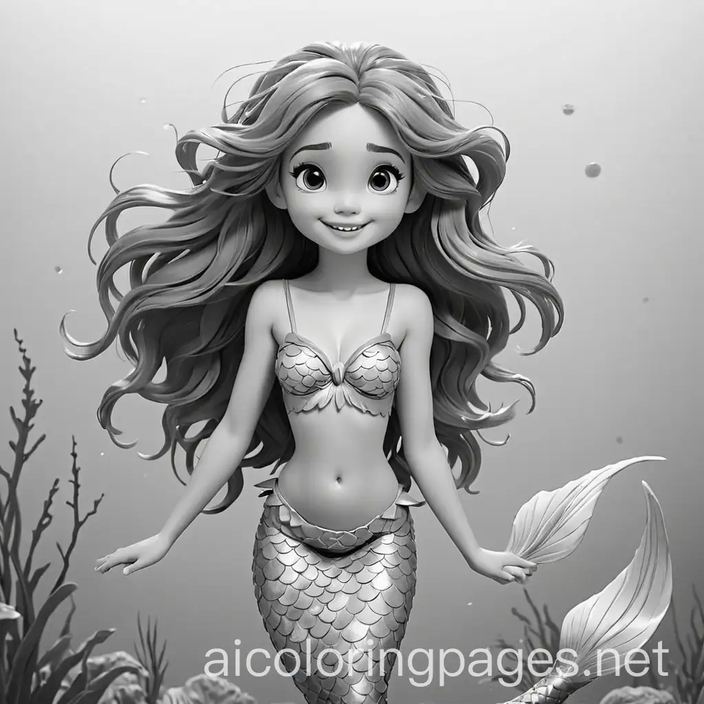 Cheerful-Mermaid-Coloring-Page-for-Kids