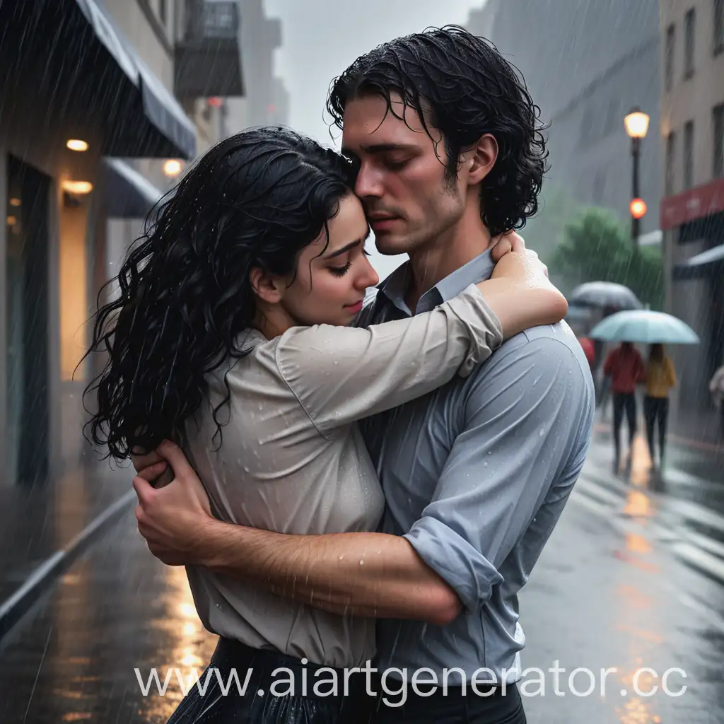 Romantic-Embrace-in-Rainy-City-Street