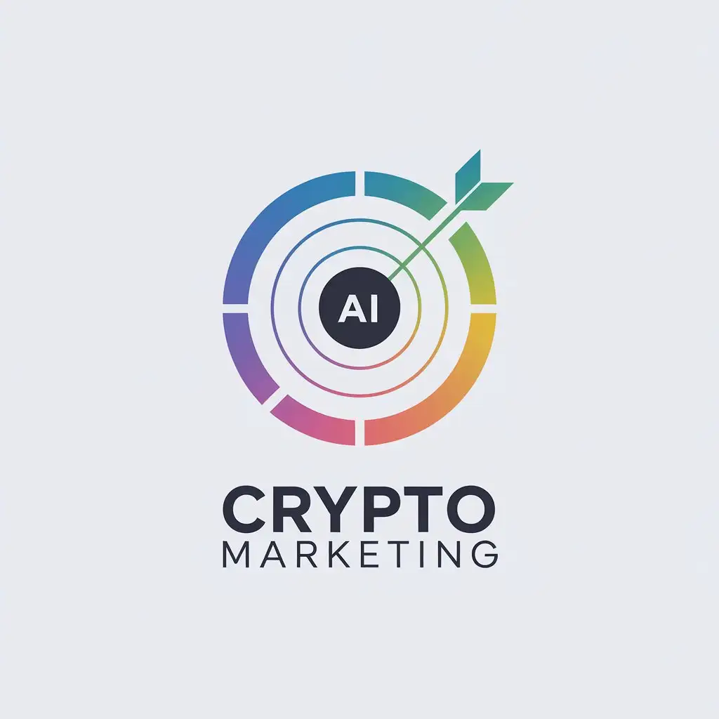 LOGO Design for AI Crypto Marketing Minimalistic Target Symbol with Clear Background