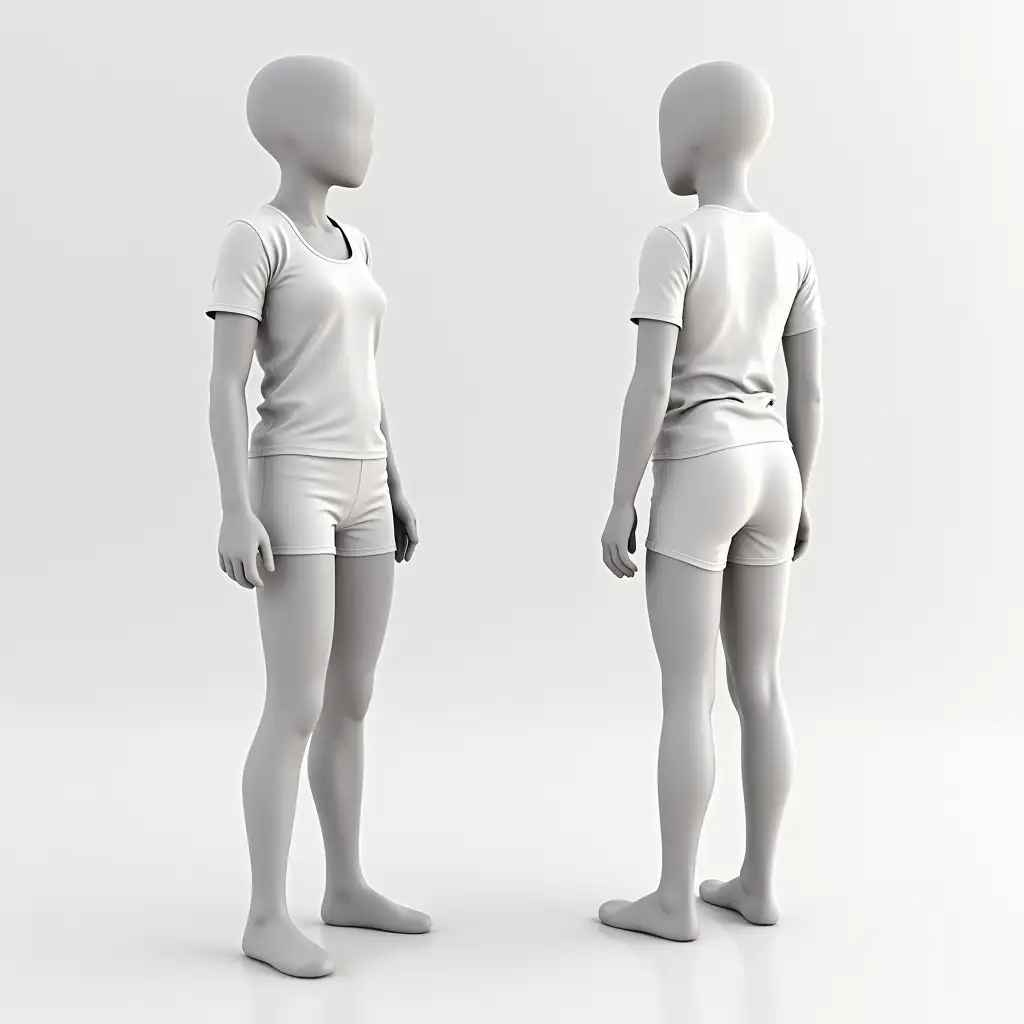 Womans-Sport-Hiking-Apparel-Mockup-in-White-with-Tights-Shorts-and-Tshirt