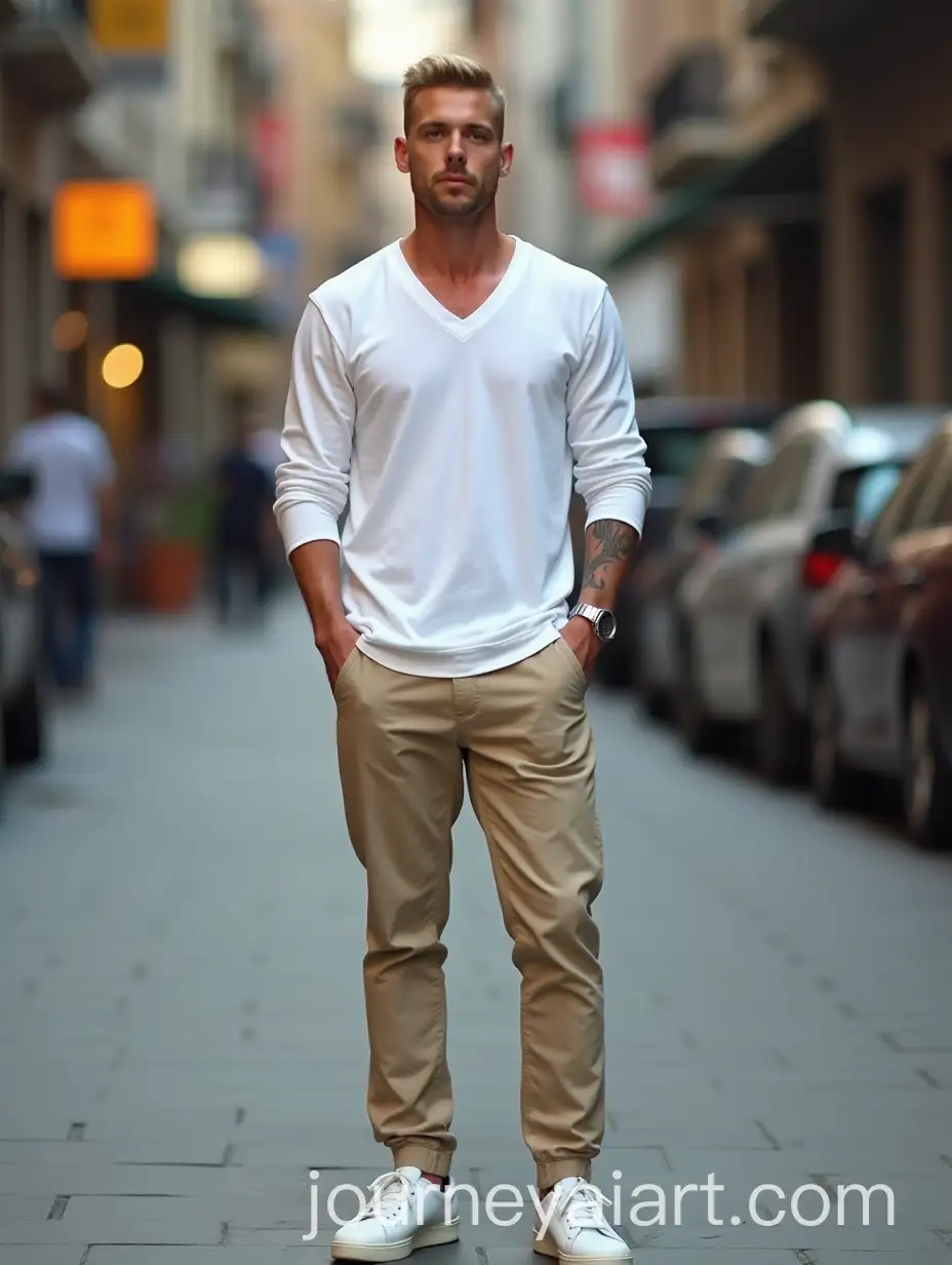 Photorealistic-Street-Style-Handsome-Man-in-Casual-Chic-Outfit
