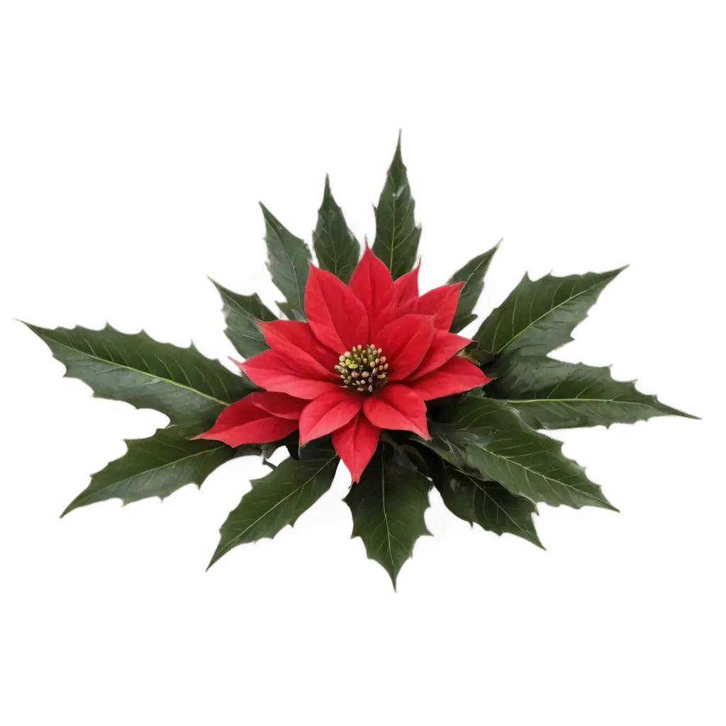 Red-Christmas-Flower-PNG-Image-for-Festive-Design-and-Holiday-Projects