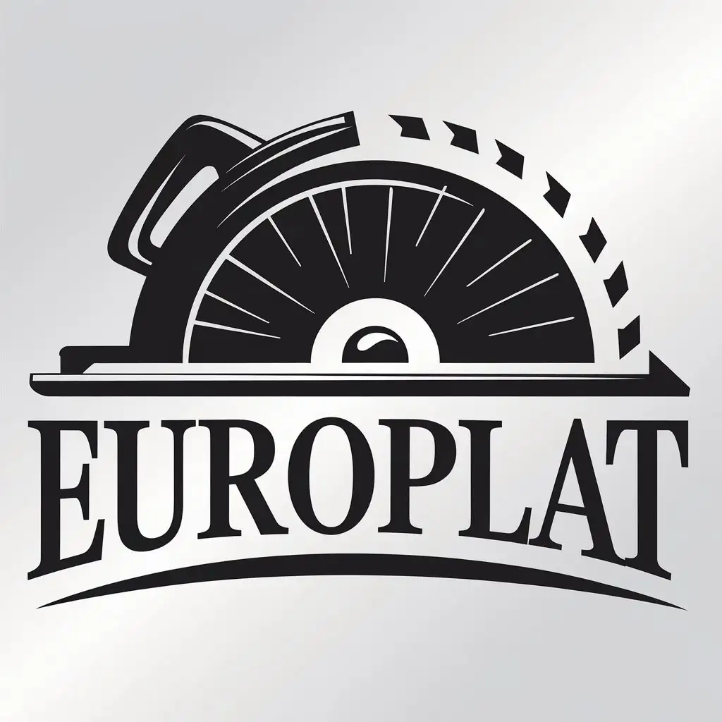 a vector logo design,with the text "EUROPLAT", main symbol:Saw,Moderate,clear background