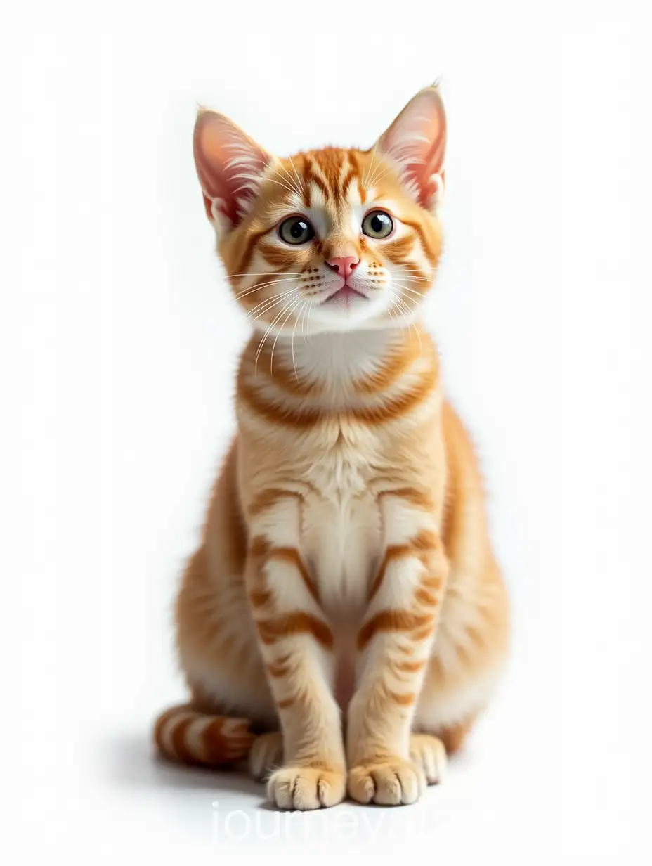 Cute-Cat-Animal-on-Bright-White-Background