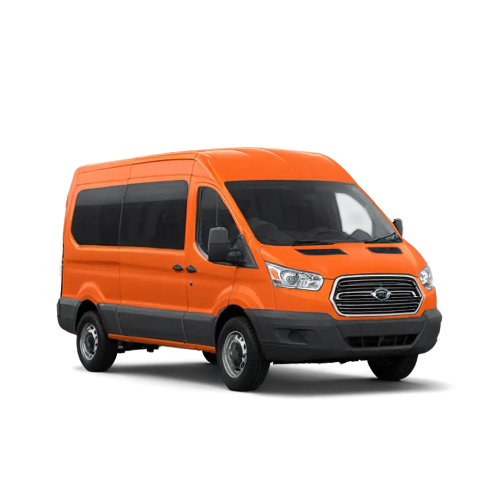 HighQuality-PNG-Image-of-an-Orange-Transit-Cargo-Van-for-Versatile-Usage