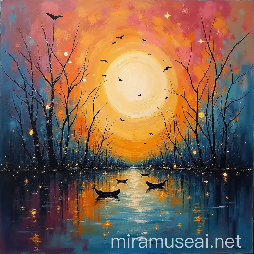 Abstract Painting Depicting Serenity and Harmony