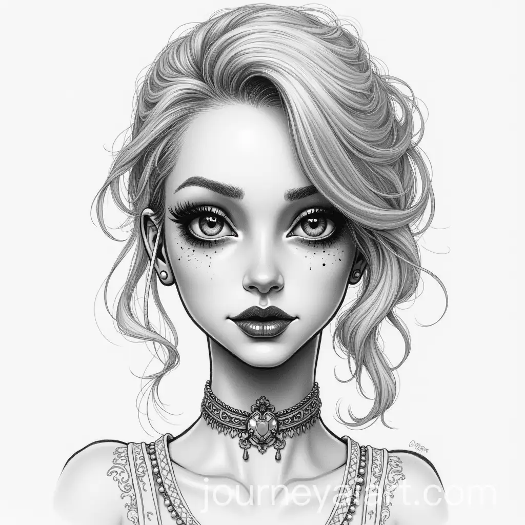 Marie-Antoinette-Vampire-Masquerade-Pencil-Sketch