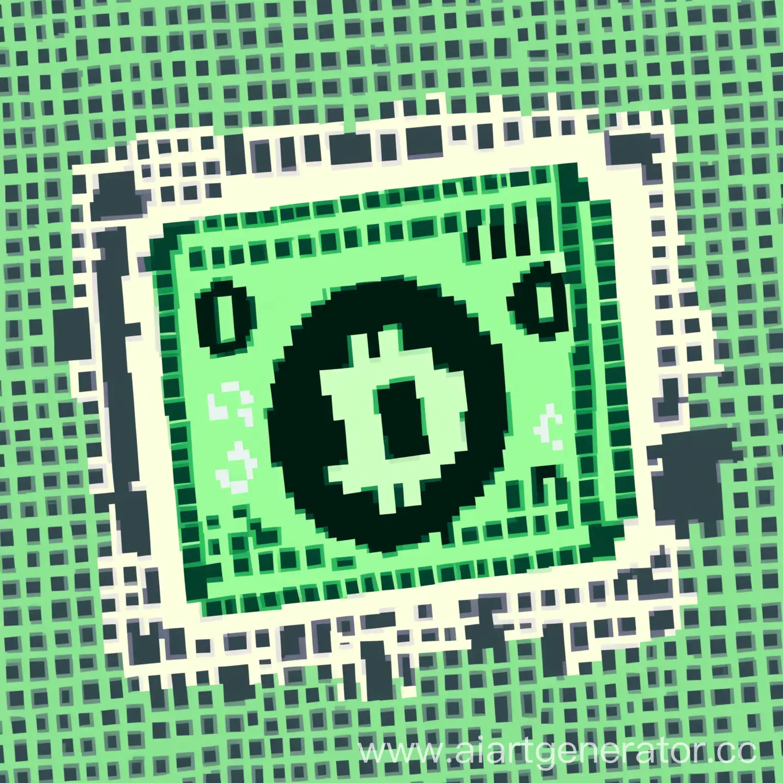 Pixel-Art-of-Dollar-Bill-with-Square-Symbol