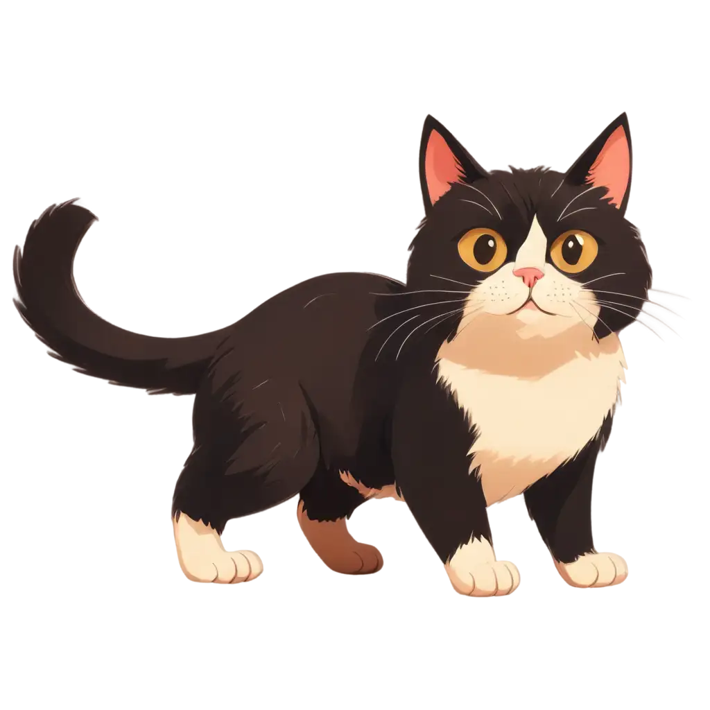 Vibrant-Cartoon-Cat-PNG-for-Engaging-Visual-Content