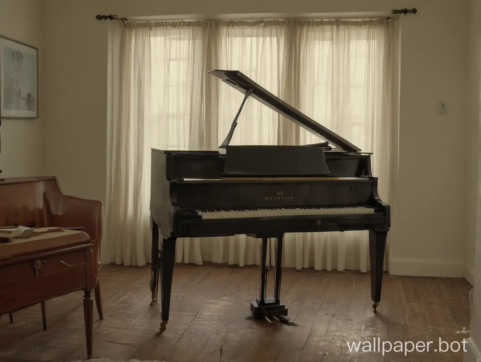 A piano in a room