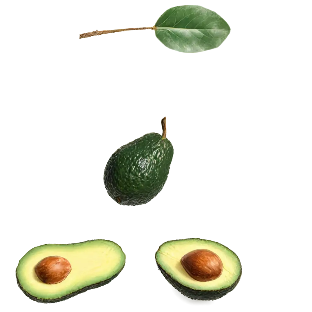 Avocado-Fruit-and-Seeds-PNG-Image-HighQuality-and-Transparent-Format-for-Versatile-Use