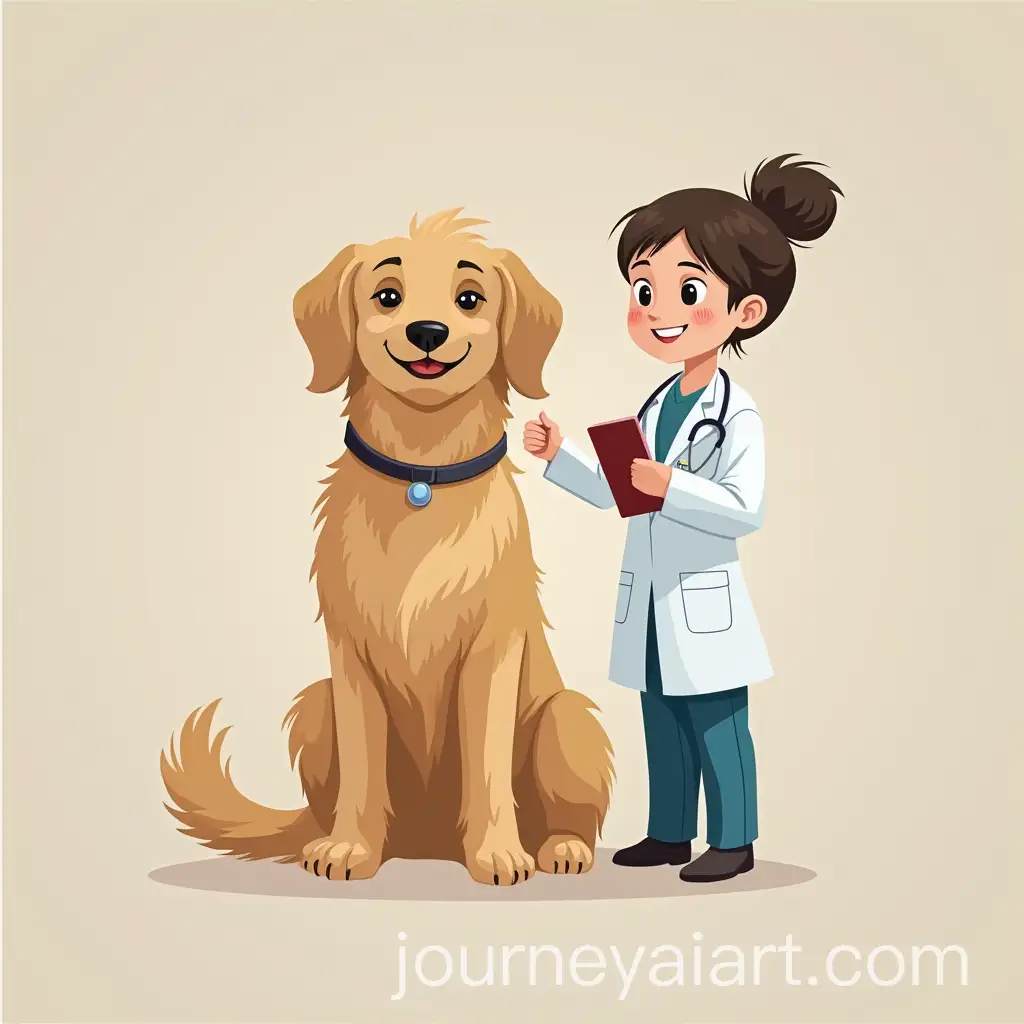 Doctor-with-Golden-Retriever-on-Simple-Background