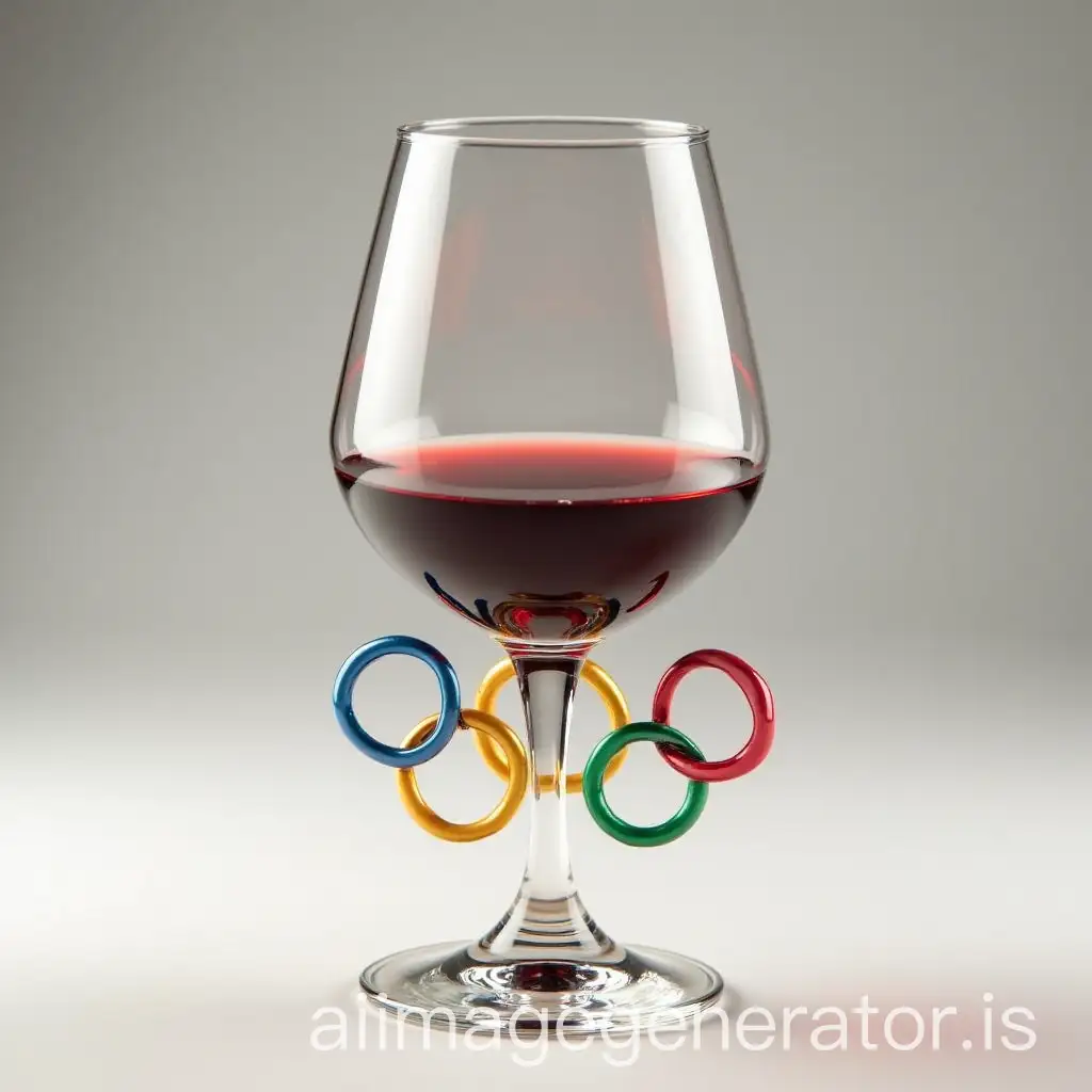 Wine-Glass-Designed-in-the-Shape-of-Olympic-Rings