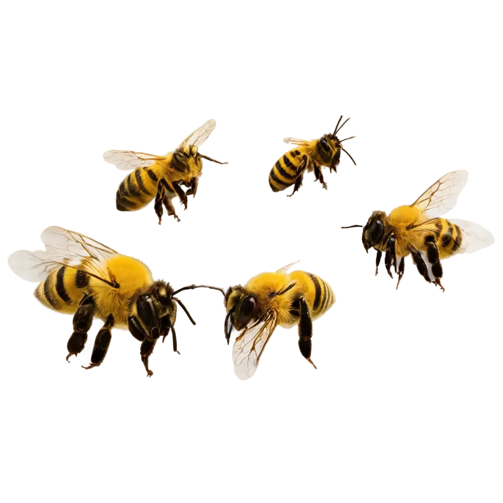 HighQuality-PNG-Image-of-Bees-for-Various-Creative-Uses