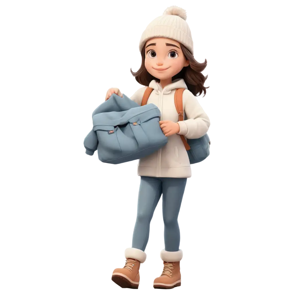 Animated-PNG-of-a-Young-Girl-Carrying-Winter-Clothes-Perfect-for-Seasonal-Designs