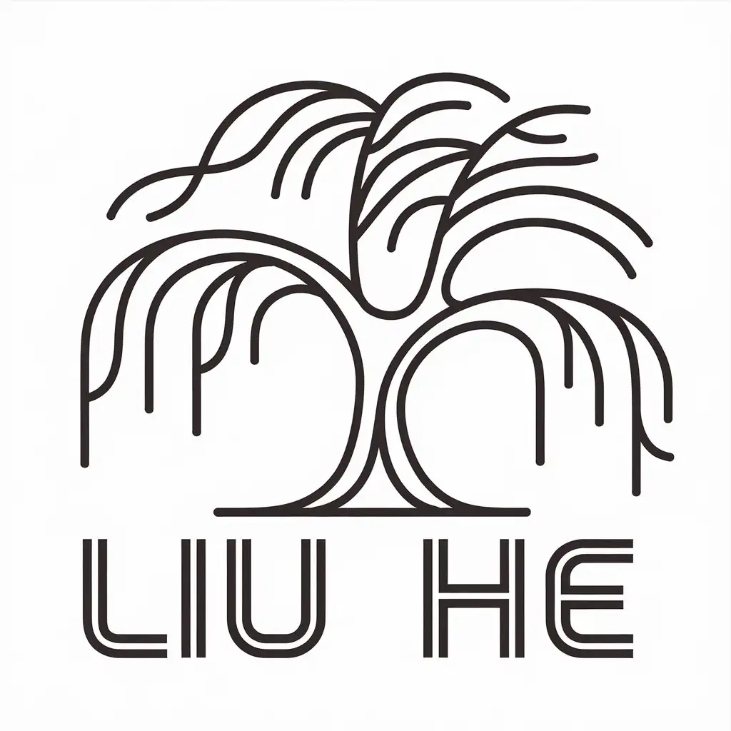 LOGO-Design-For-Liu-He-Vector-Design-with-Willow-Tree-Symbol-for-Administrative-Industry