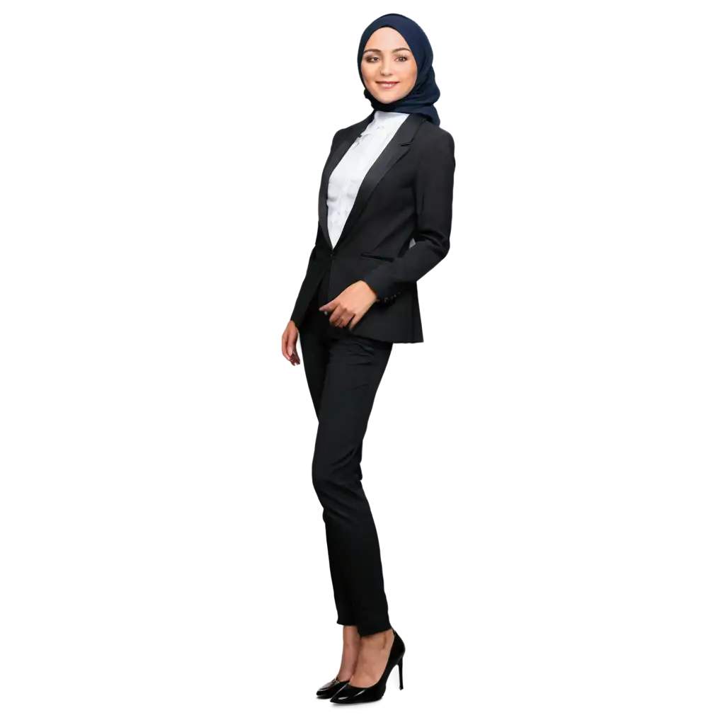 Stunning-Hijab-Tuxedo-Woman-PNG-Elevate-Your-Design-Projects-with-HighQuality-Graphics