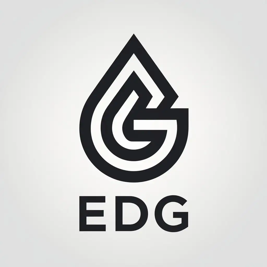 LOGO Design for EDG Black and White Minimalistic Graphic for Travel Industry