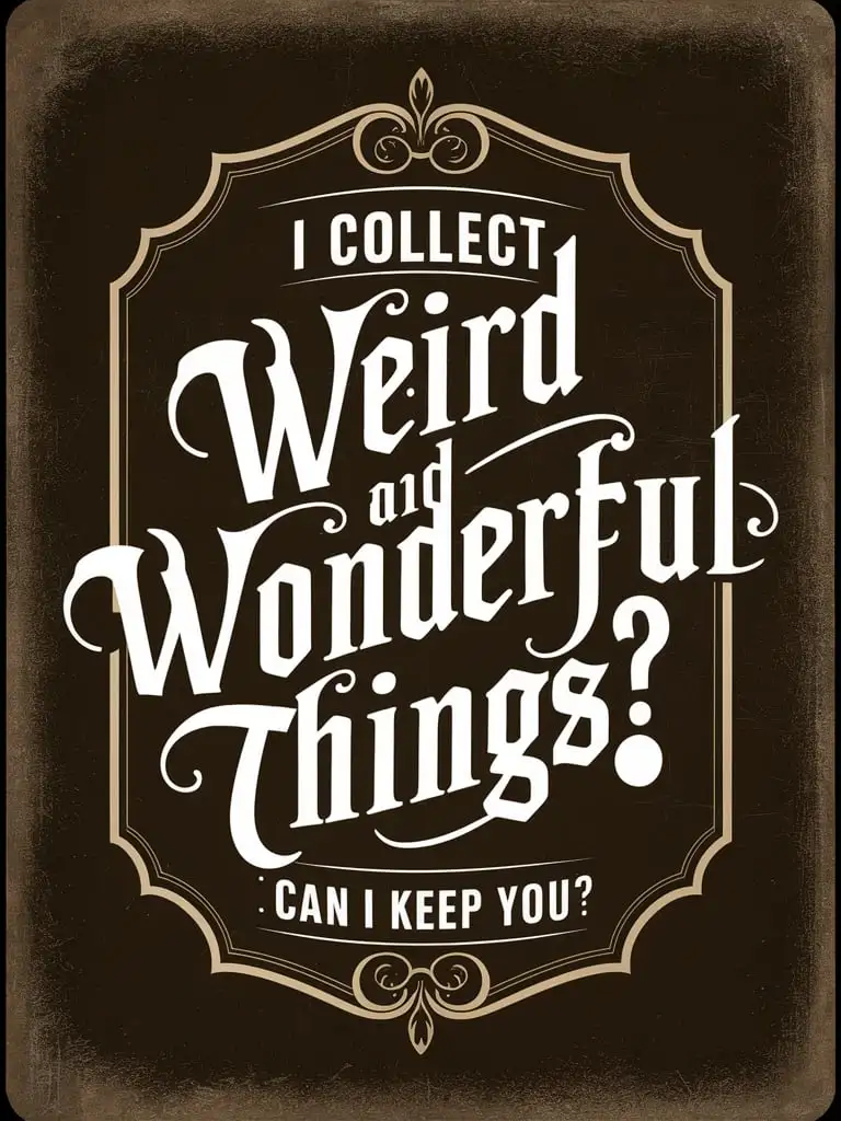 Collecting Weird and Wonderful Things Curious Person with Unusual Collection