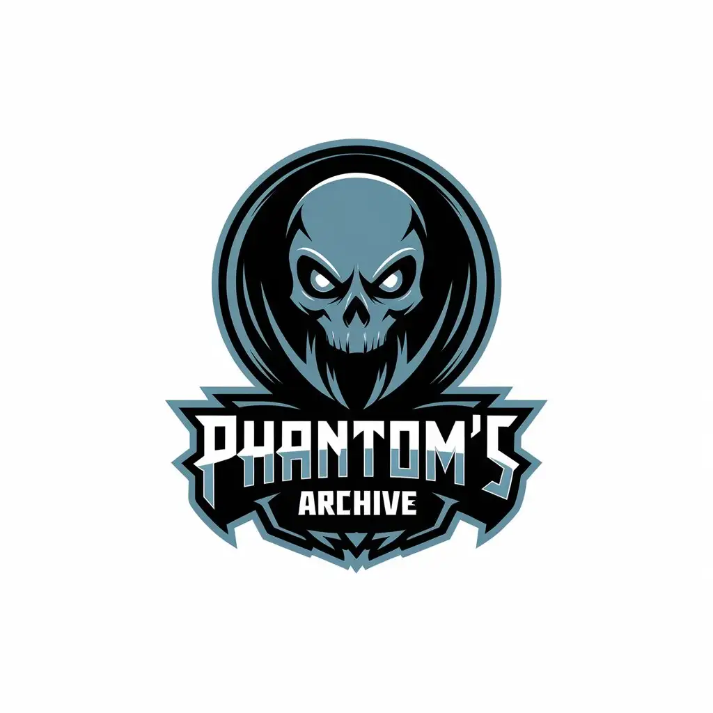 LOGO Design for Phantoms Archive Horror Theme for Entertainment Industry with Clear Background