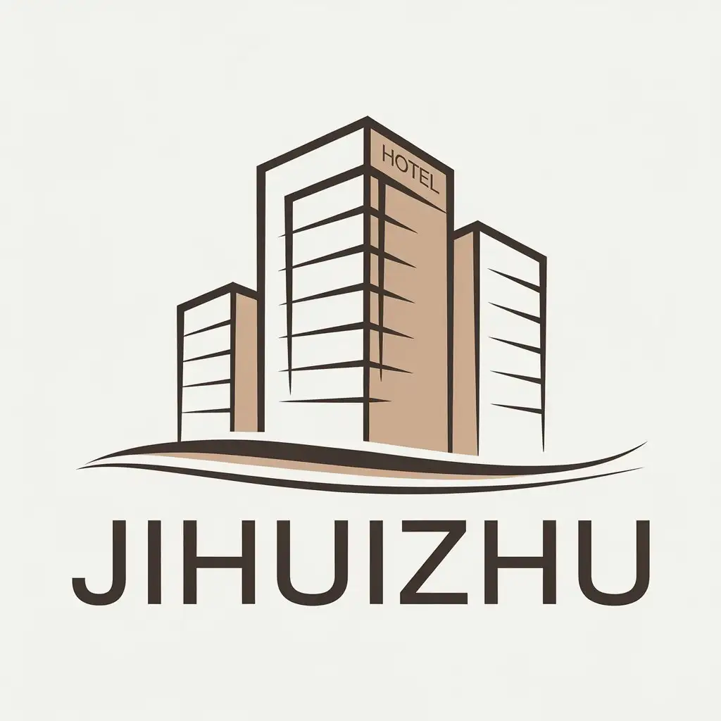 LOGO Design for Jihuizhu Hotel Symbol for Travel Industry with Moderate Style and Clear Background