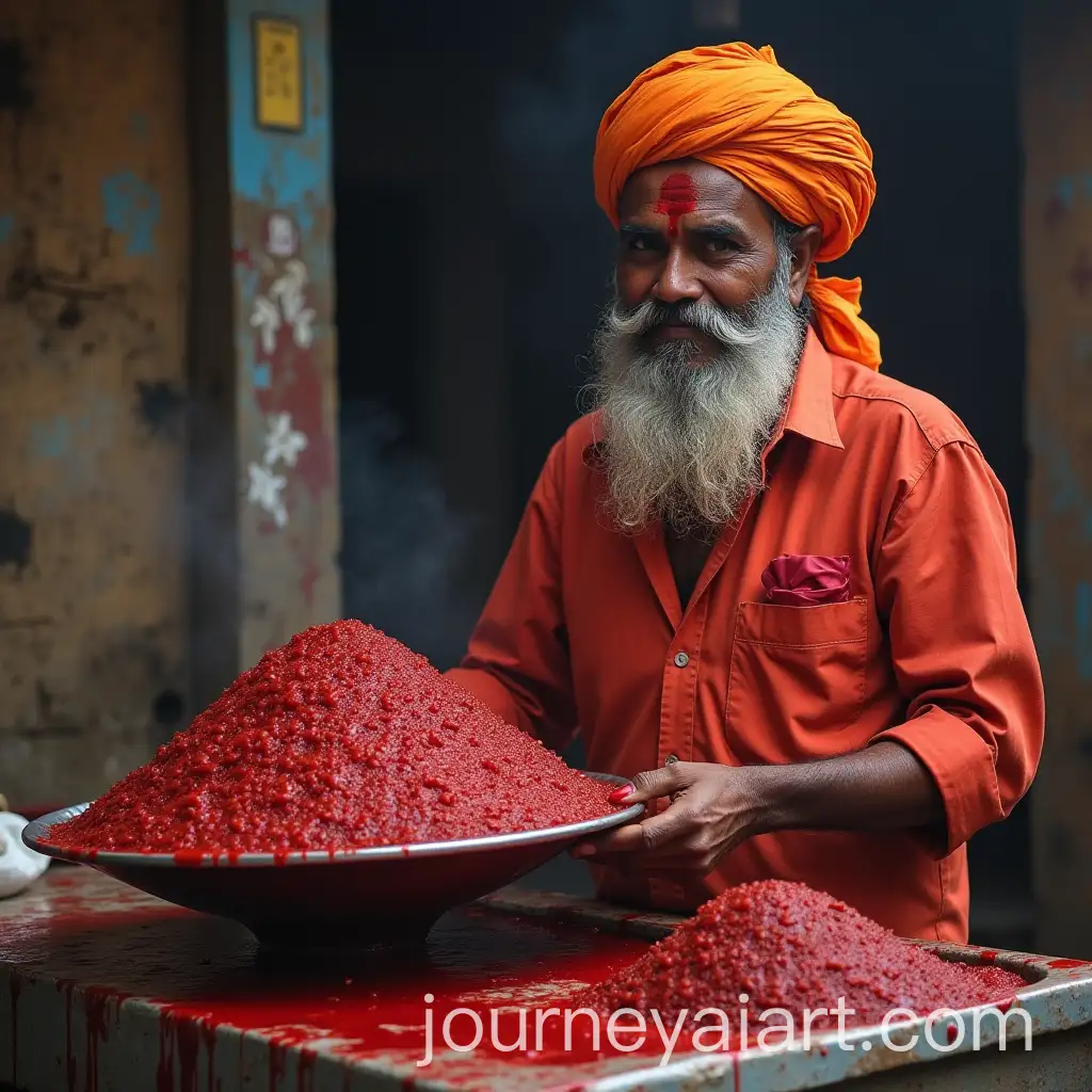 Indian-Street-Food-Vendor-Selling-Cow-Blood-Juice-in-India