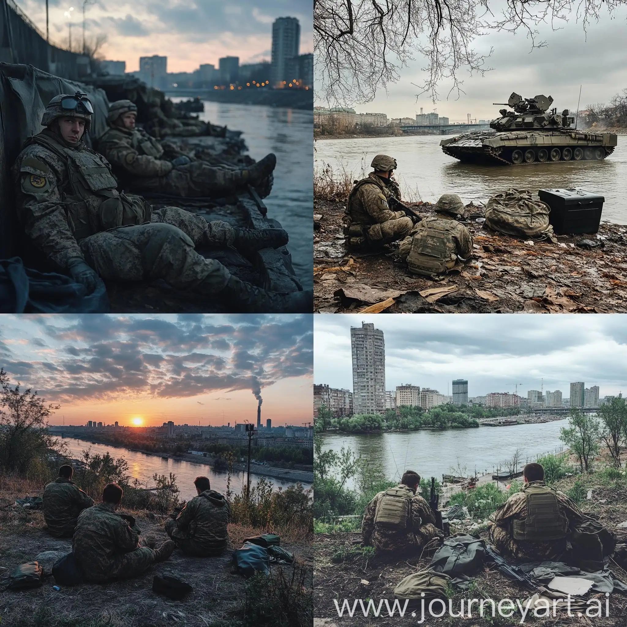 Ukrainian-Military-Resting-at-Dnepr-River-in-Kyiv