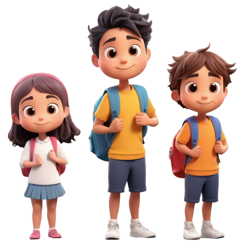 Cute-Cartoon-Kids-in-School-Time-High-Quality-PNG-Image-for-Fun-and-Education