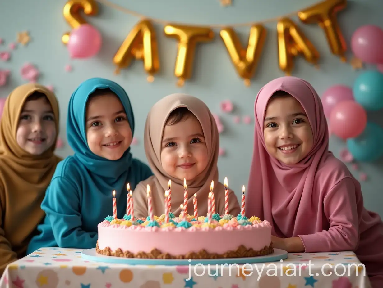 Little-Hijab-Girl-Celebrating-SATVAT-Birthday-Party
