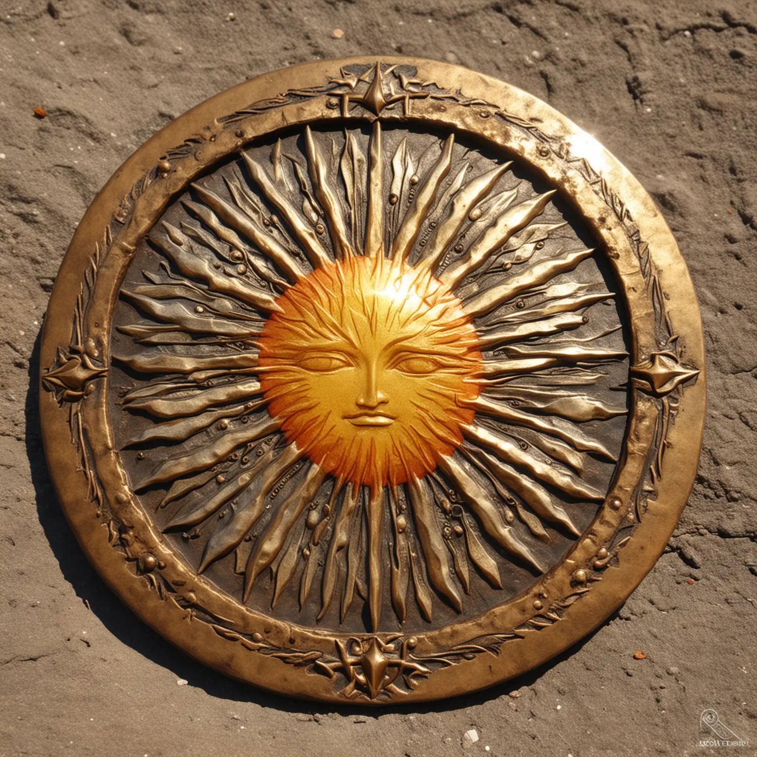 Radiant Sun Emblem Symbolizing Summers Power and Vitality