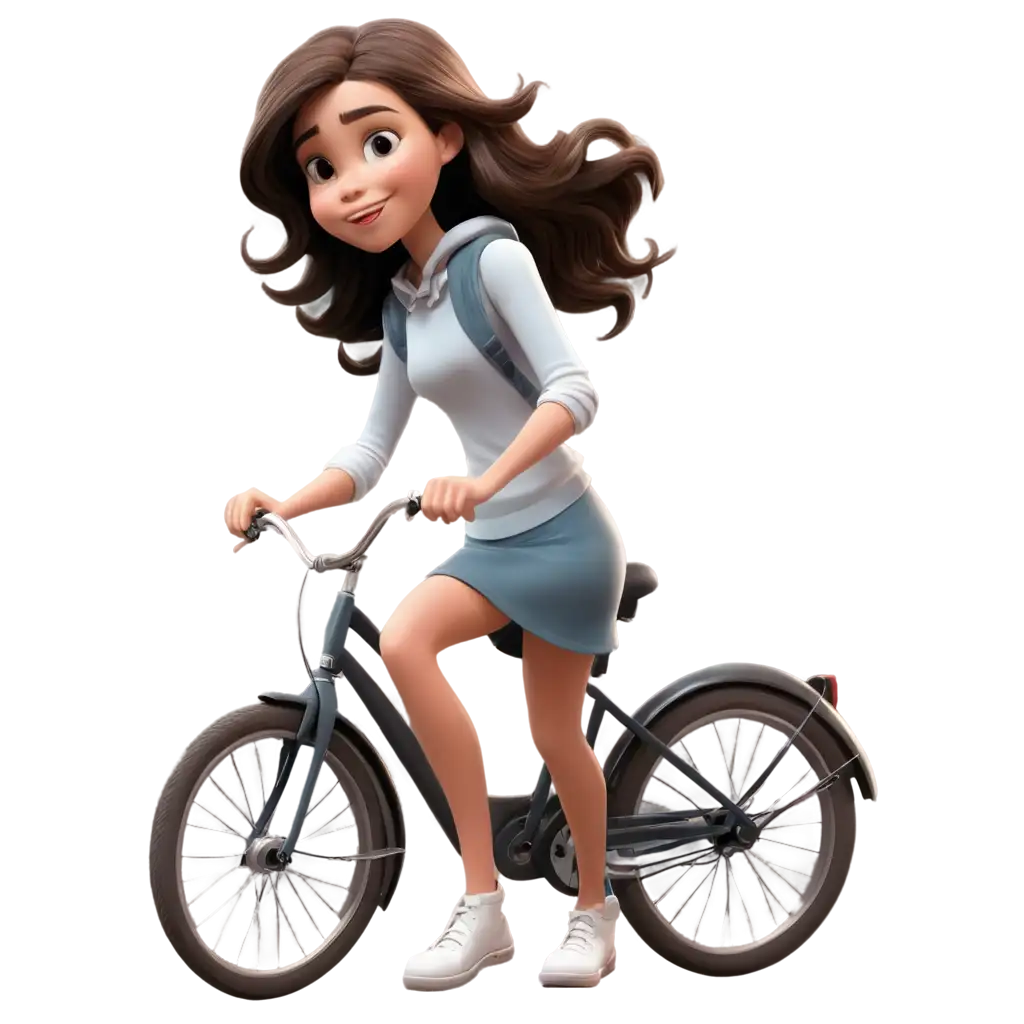 Cartoon-Girl-on-a-Bicycle-PNG-Image-HighQuality-Versatile-for-Creative-Projects