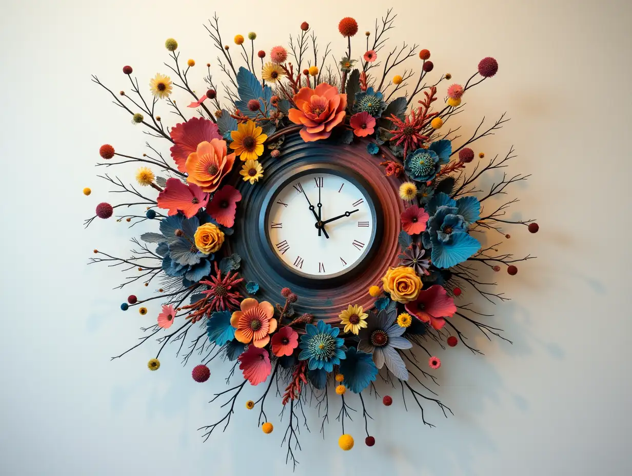 Create a wall clock in Surreal abstract decoration