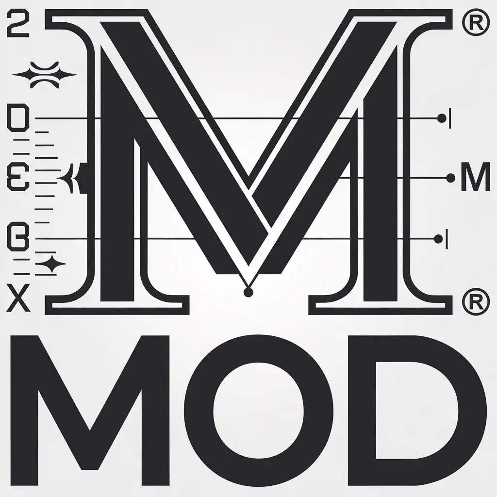 a vector logo design,with the text "mod", main symbol:mod,Moderate,be used in Automotive industry,clear background