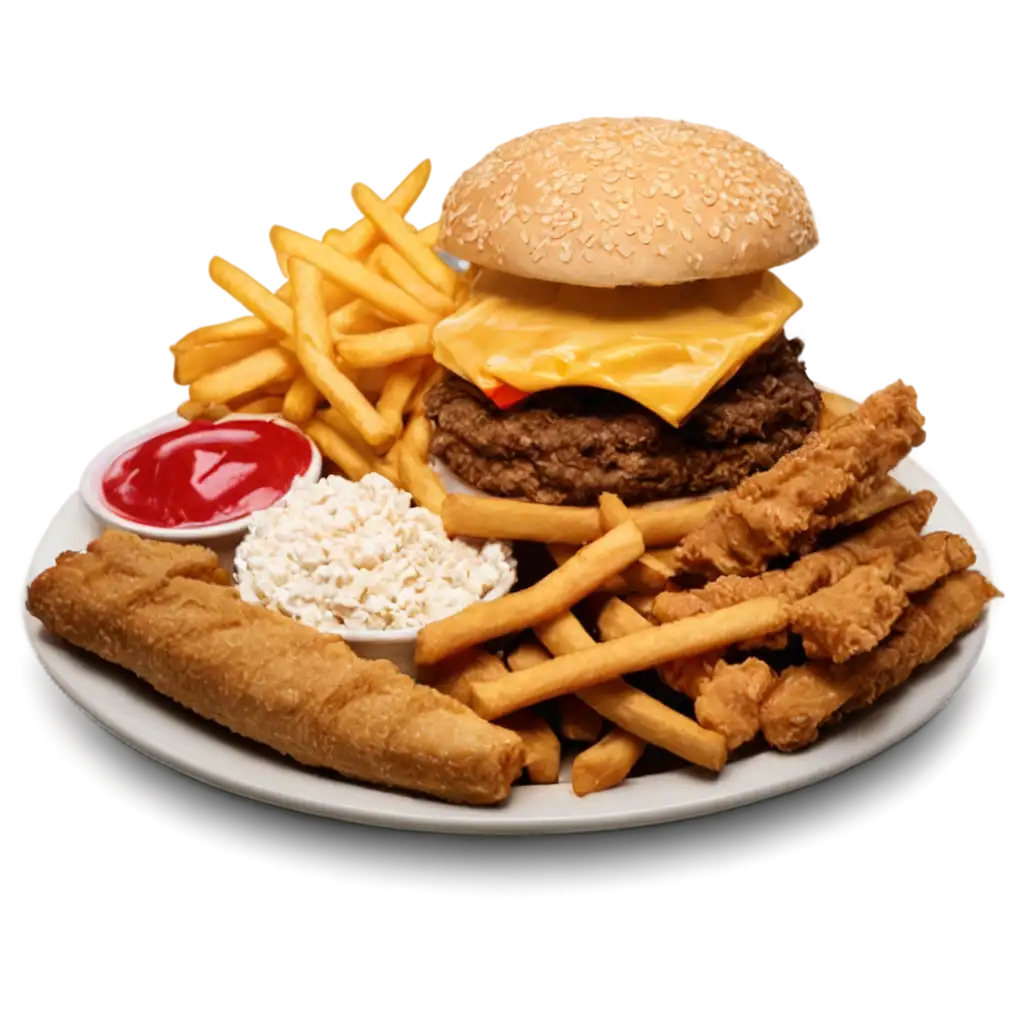 Deliciously-Irresistible-Junk-Food-Plate-PNG-A-Feast-for-the-Eyes