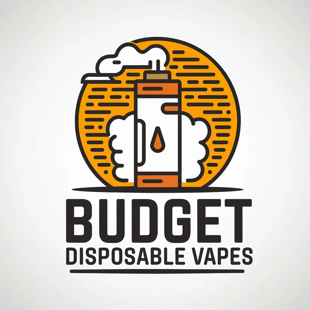 LOGO Design for Budget Disposable Vapes Modern Vape Symbol with Bright Colors and Clear Background