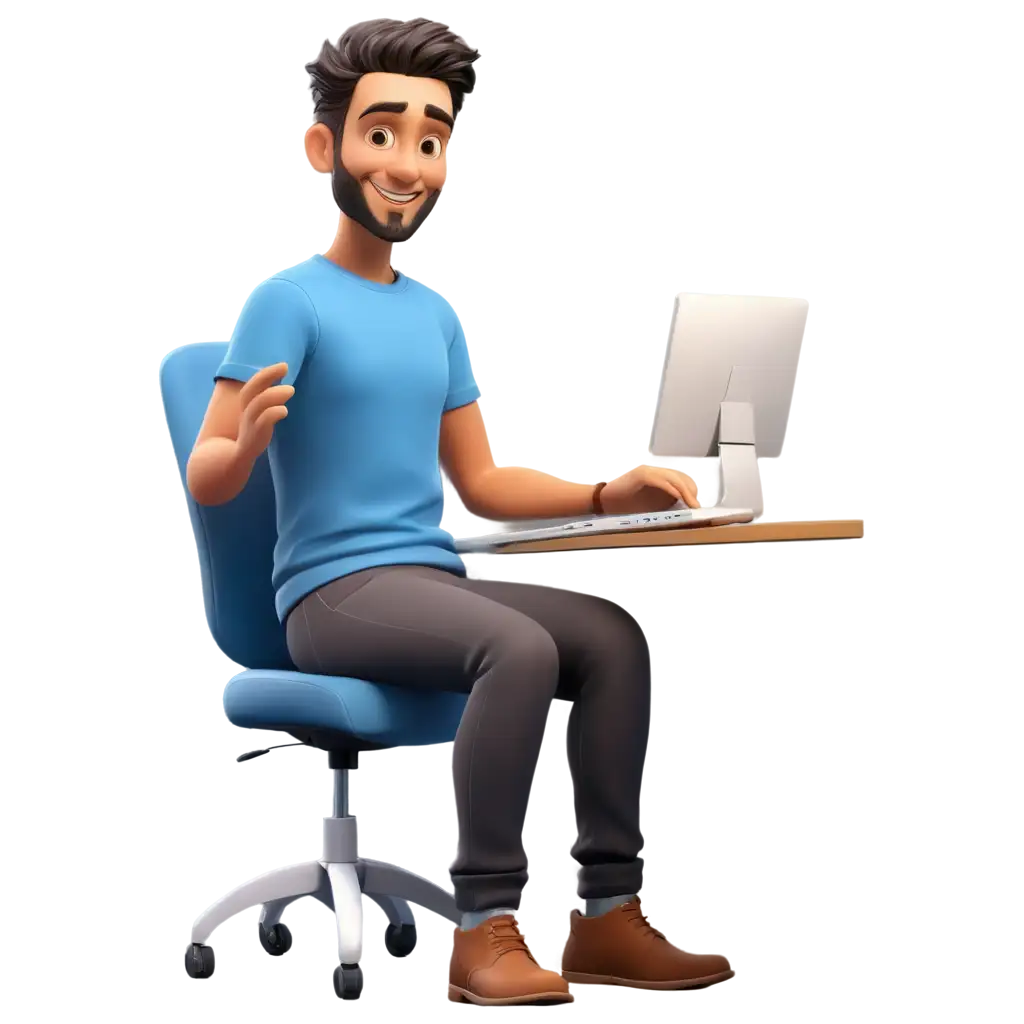 Animated-Cartoon-Character-of-a-Male-Graphic-Designer-in-PNG-Format-for-Enhanced-Clarity-and-Versatility