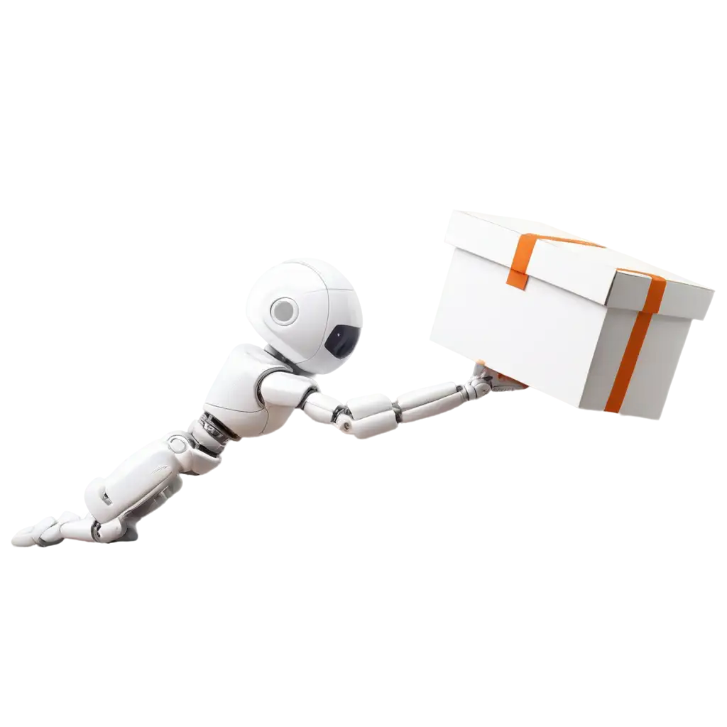 Cute-White-and-Grey-Robot-Hand-Lifting-Box-PNG-HighQuality-Image-for-Creative-Use